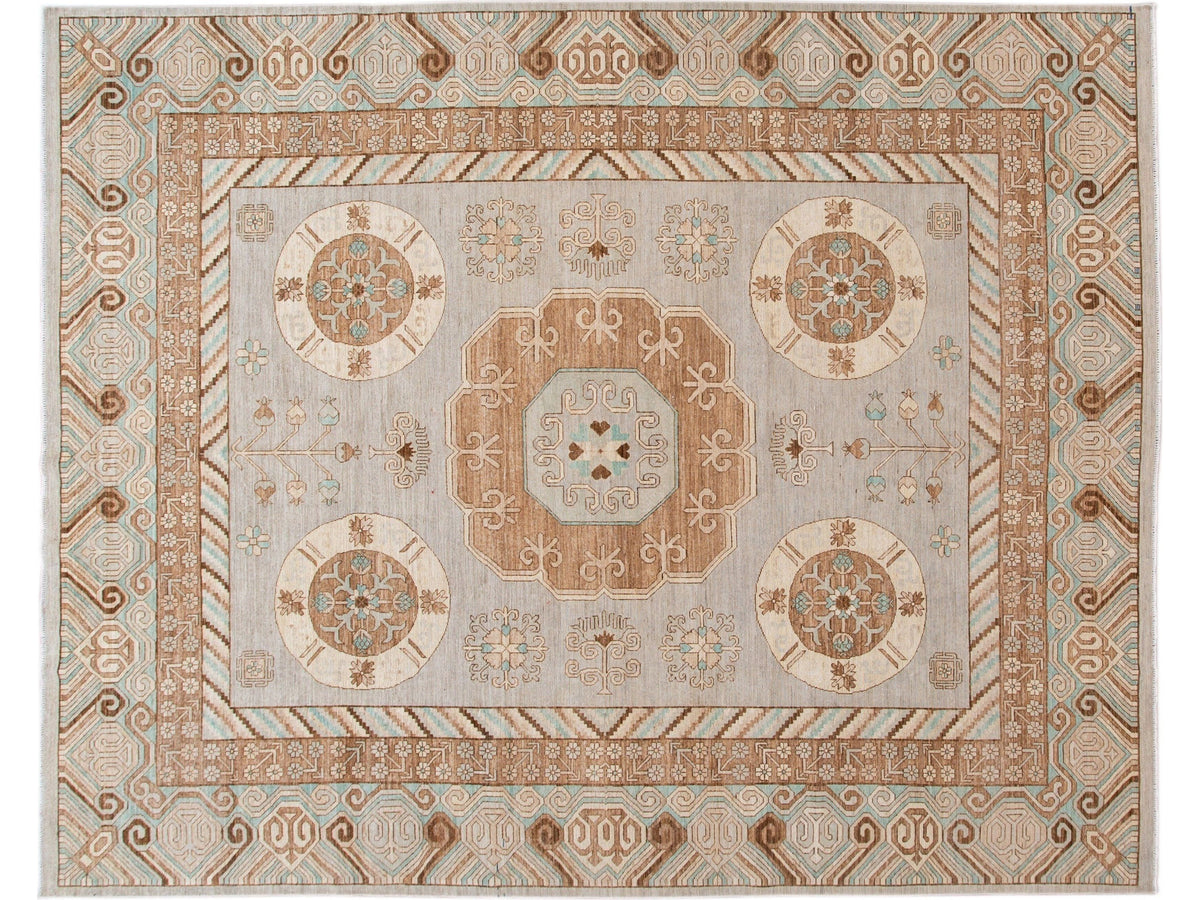 Modern Khotan Style Wool Rug 12 X 15