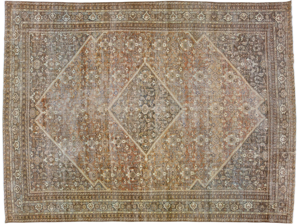 Antique Mahal Wool Rug 11 X 15