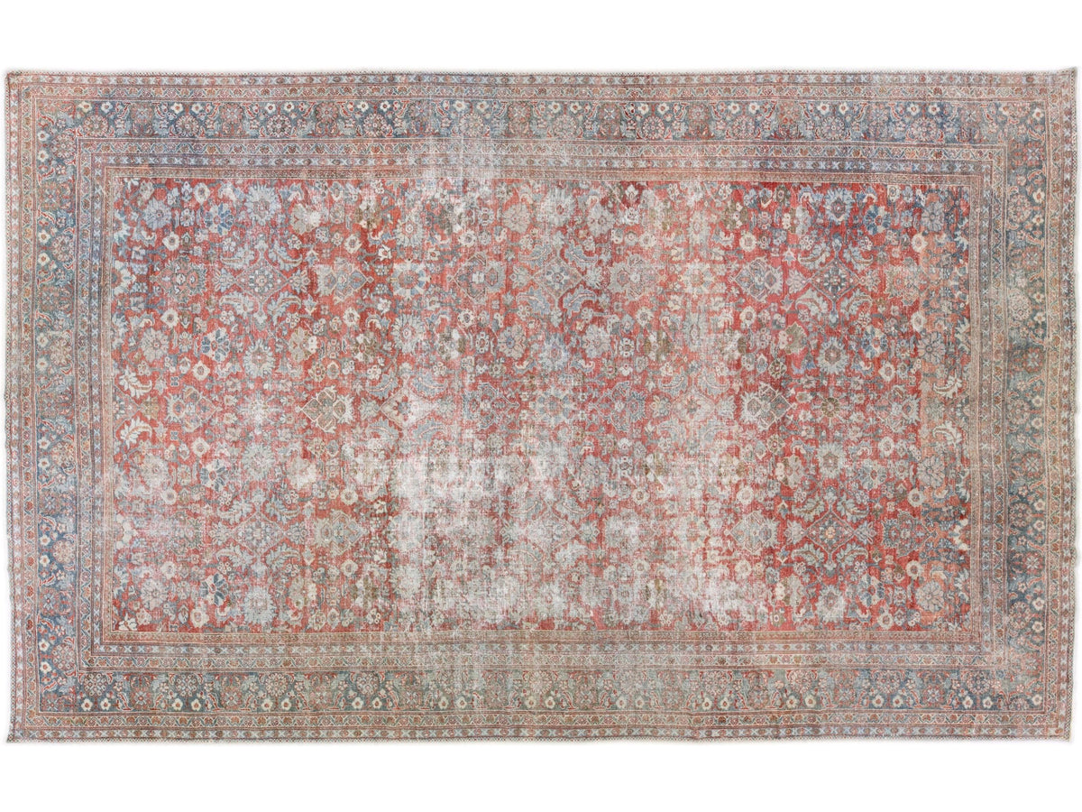 Antique Mahal Wool Rug 11 X 17