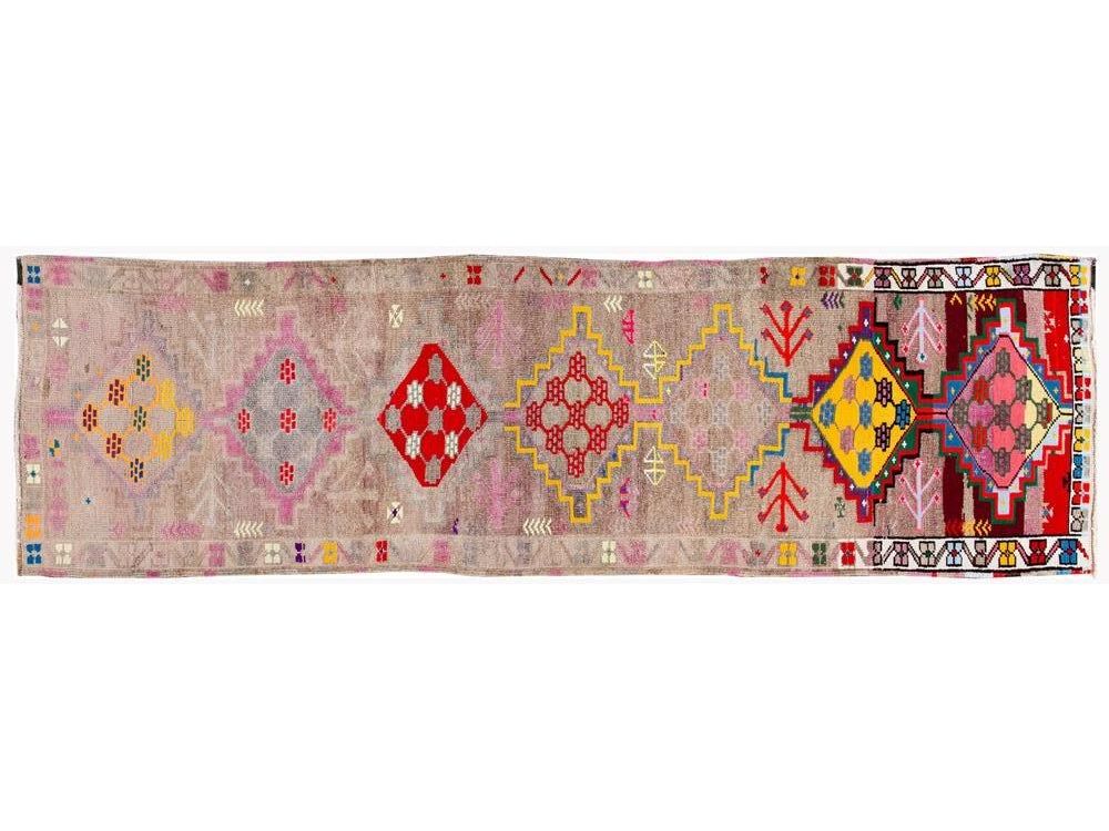 Mid-20th Century Vintage Turkish Wool Runner Rug 3 X 11