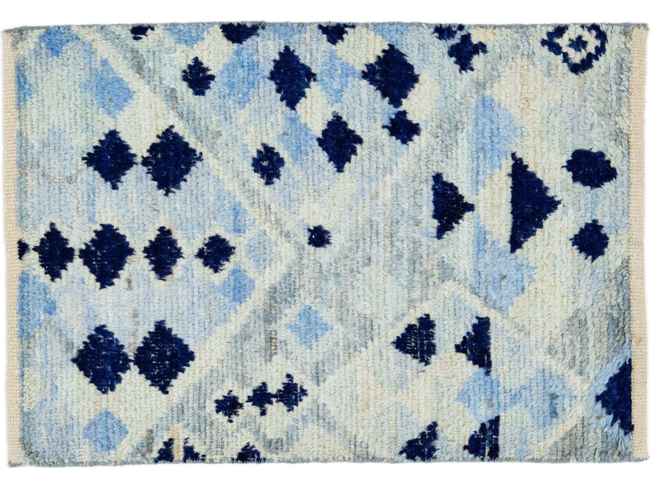 Modern Moroccan Berber Style Custom Wool Rug