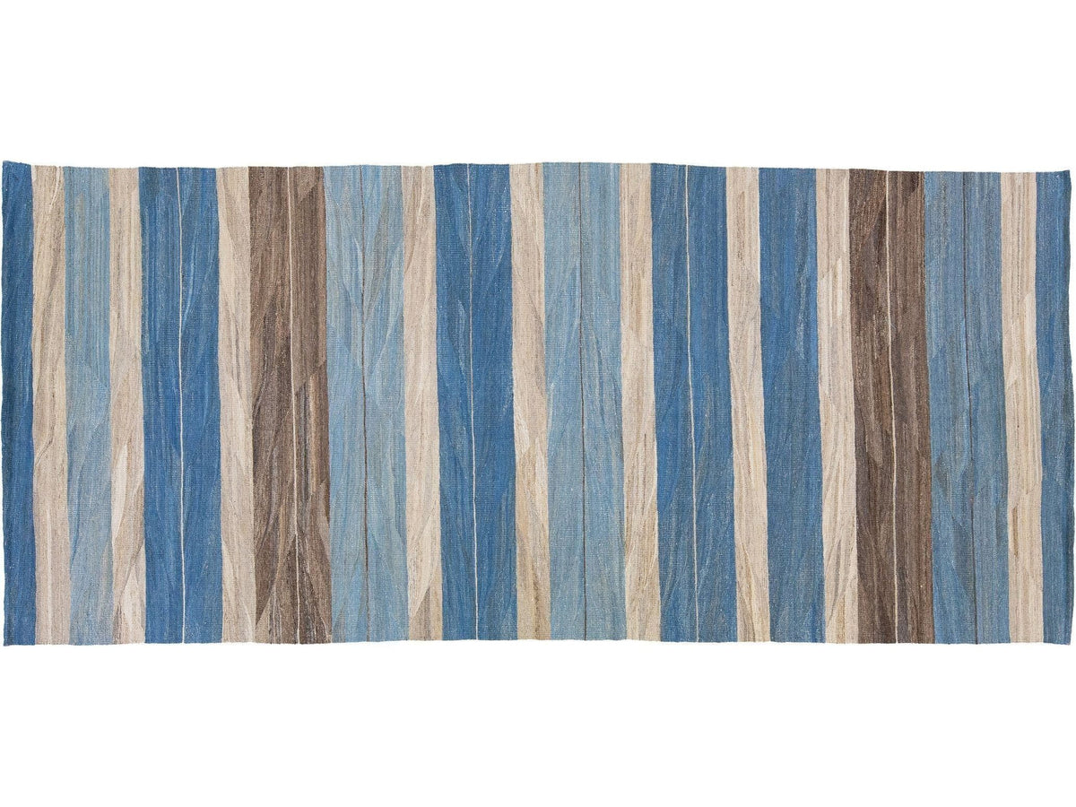 Modern Kilim Wool Runner 6 X 13