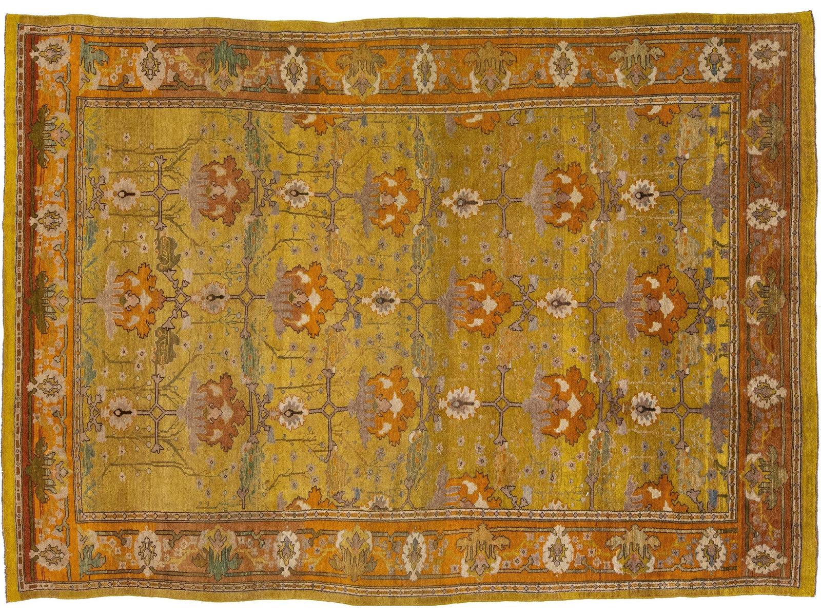 Vintage Donegal Arts & Crafts Wool Rug 10 X 13