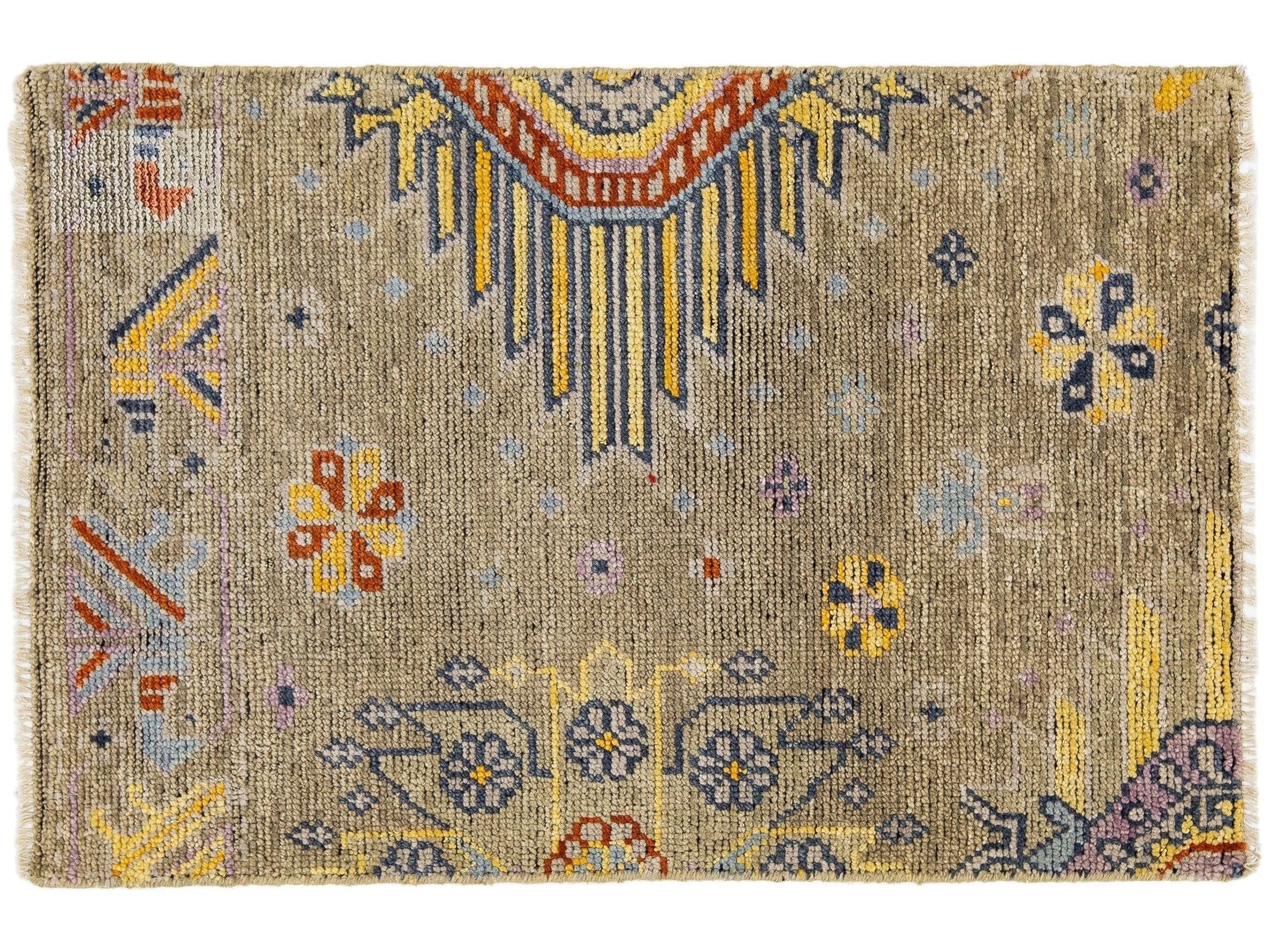 Transitional Khotan Style Custom Wool Rug
