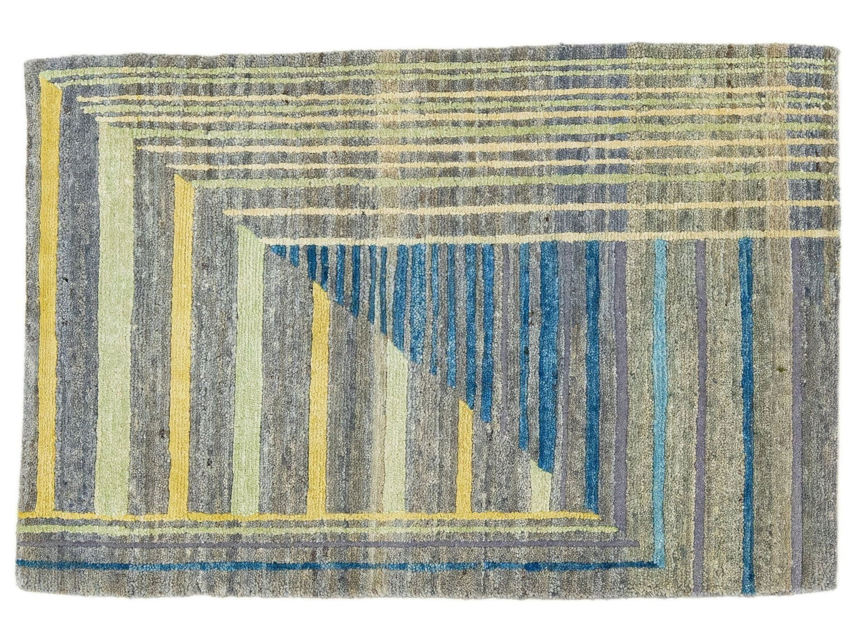 Modern Wool and Silk Custom Rug