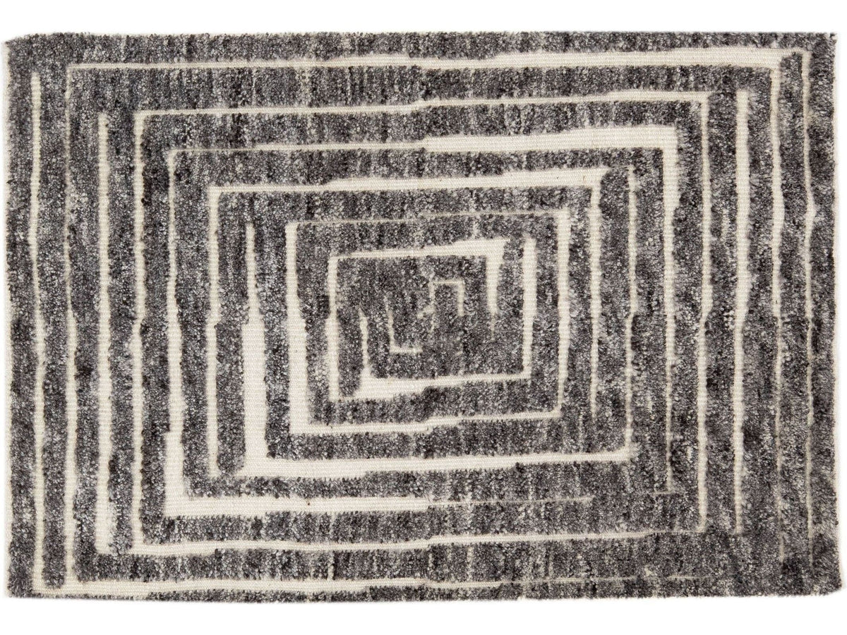 Modern Moroccan Wool Custom Rug