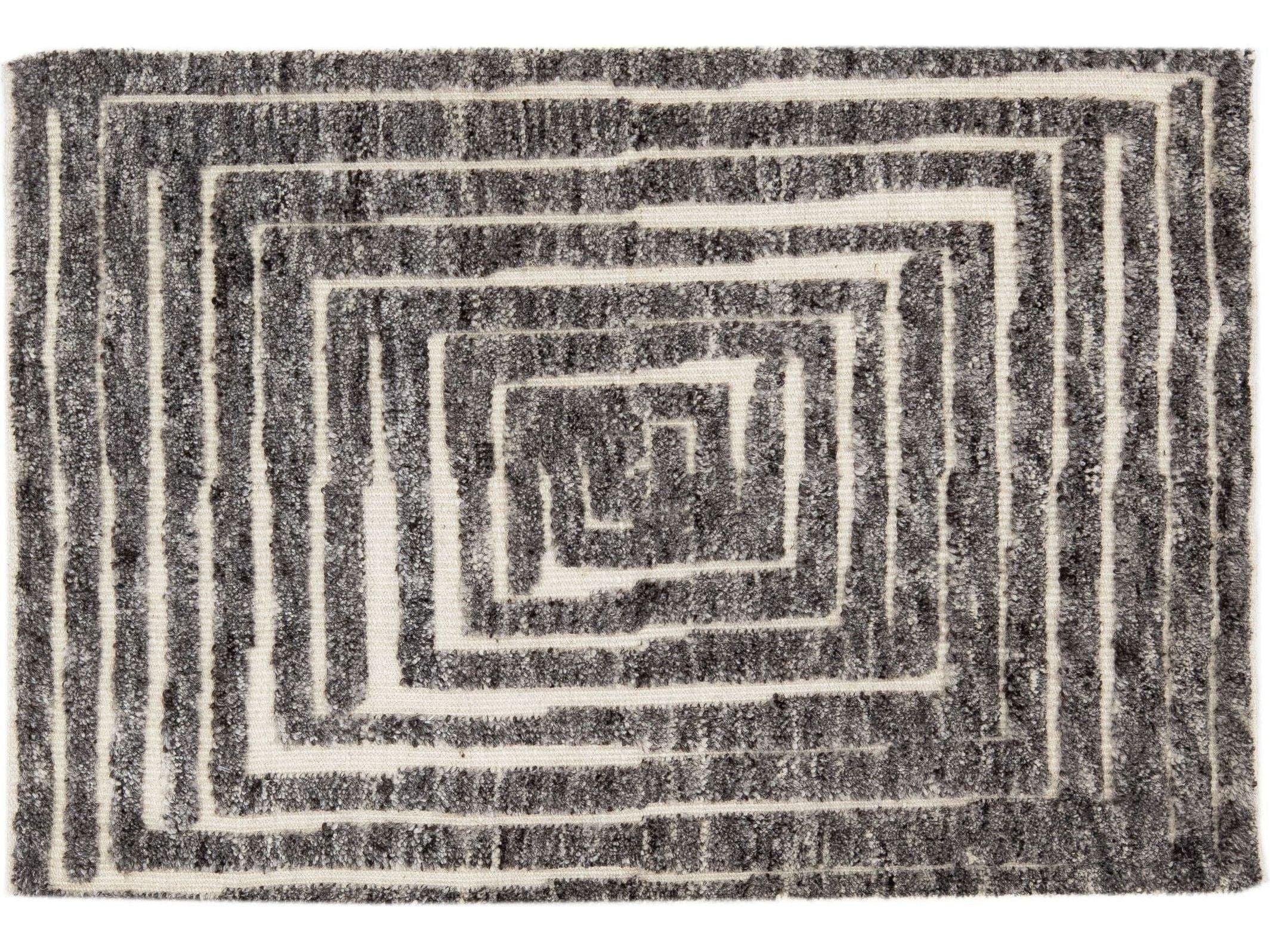 Modern Moroccan Style Custom Wool Rug