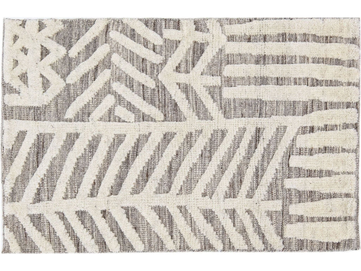 Modern Moroccan Wool Custom Rug