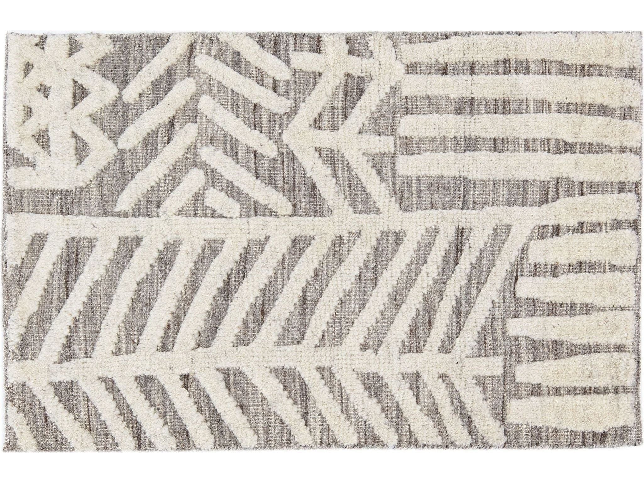 Modern Moroccan Style Custom Wool Rug