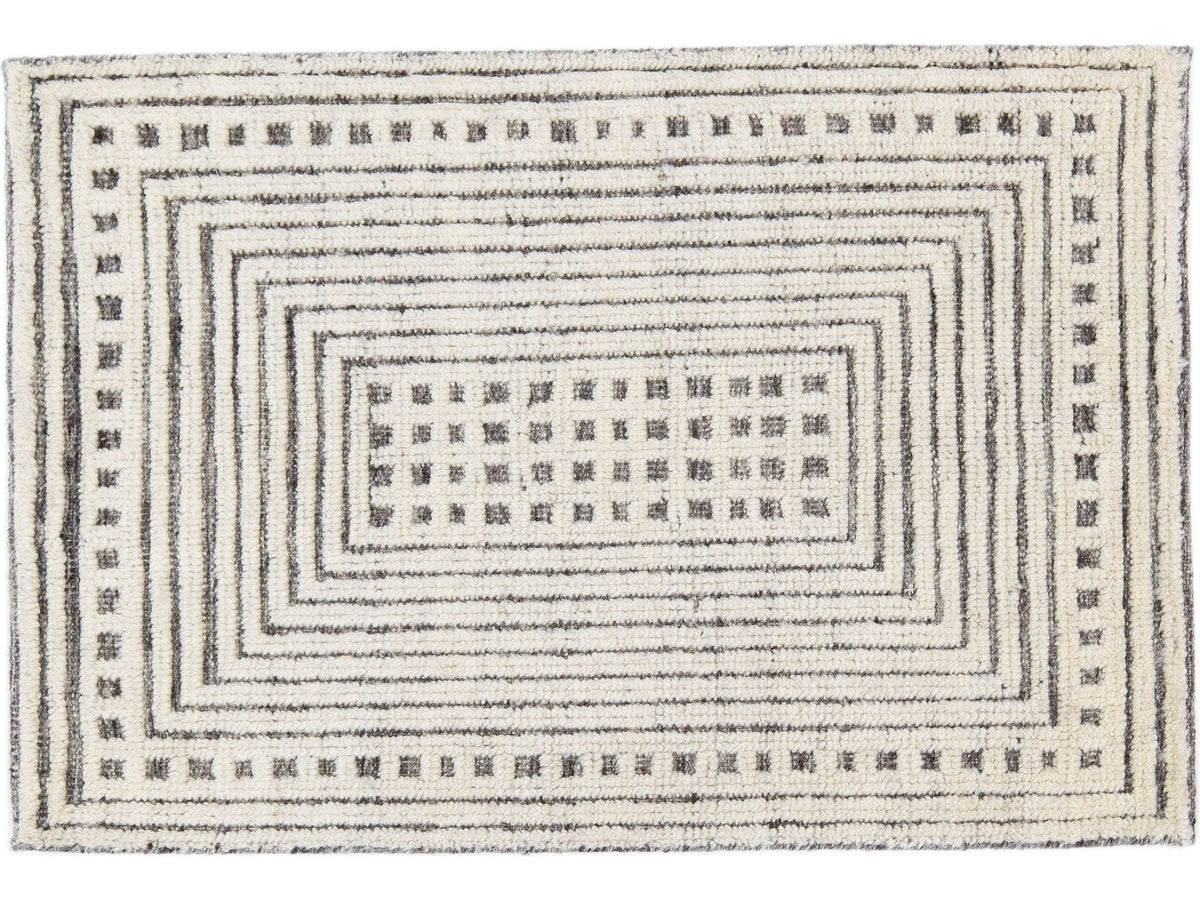 Modern Moroccan Wool Custom Rug