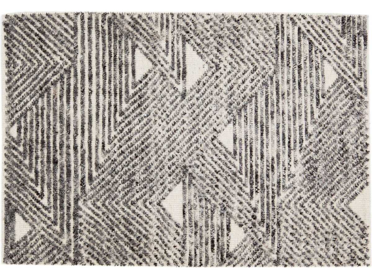 Modern Moroccan Wool Custom Rug