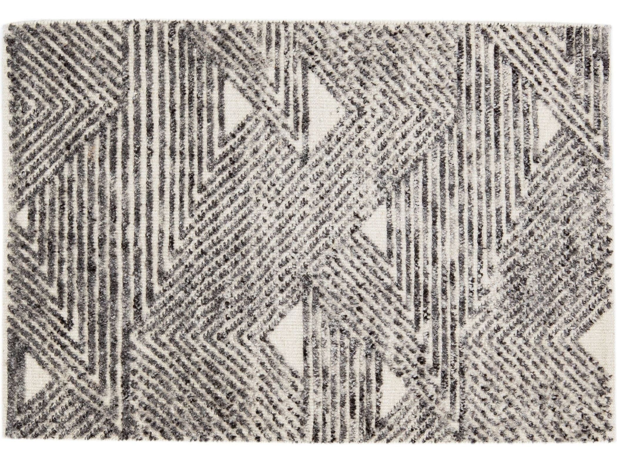 Modern Moroccan Style Custom Wool Rug