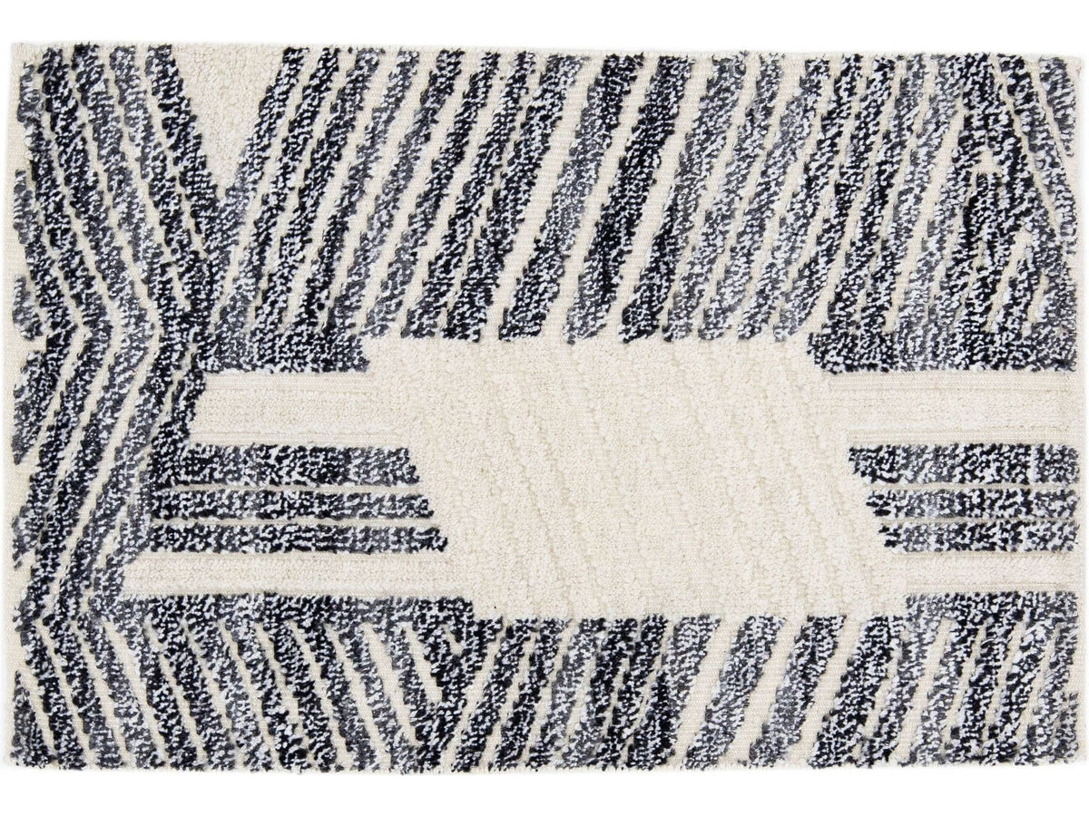 Modern Moroccan Wool Custom Rug