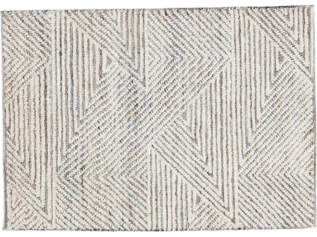 Modern Moroccan Wool Custom Rug