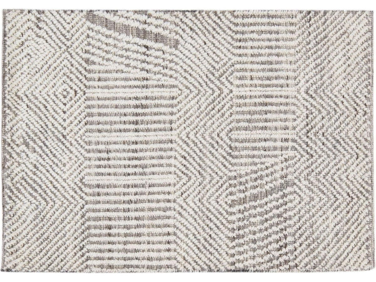 Modern Moroccan Wool Custom Rug