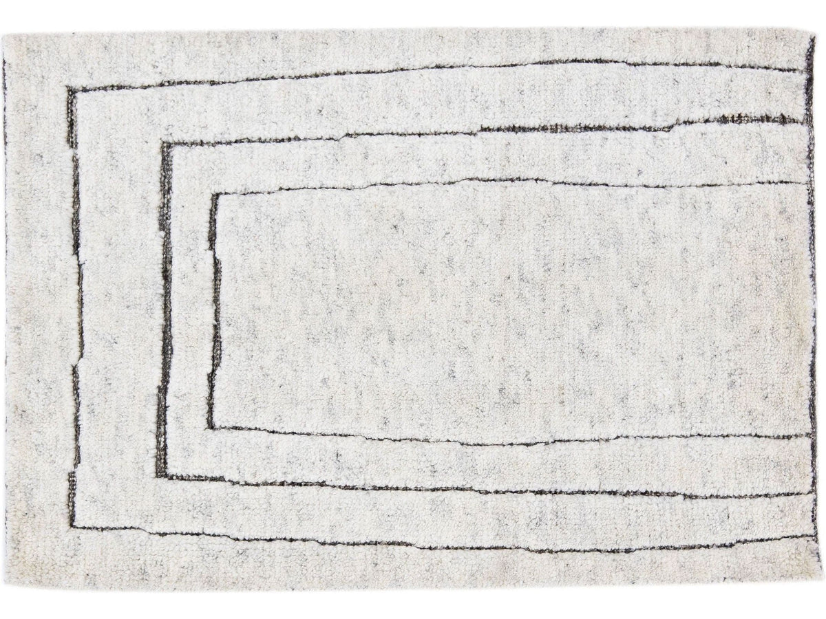 Modern Moroccan Wool Custom Rug