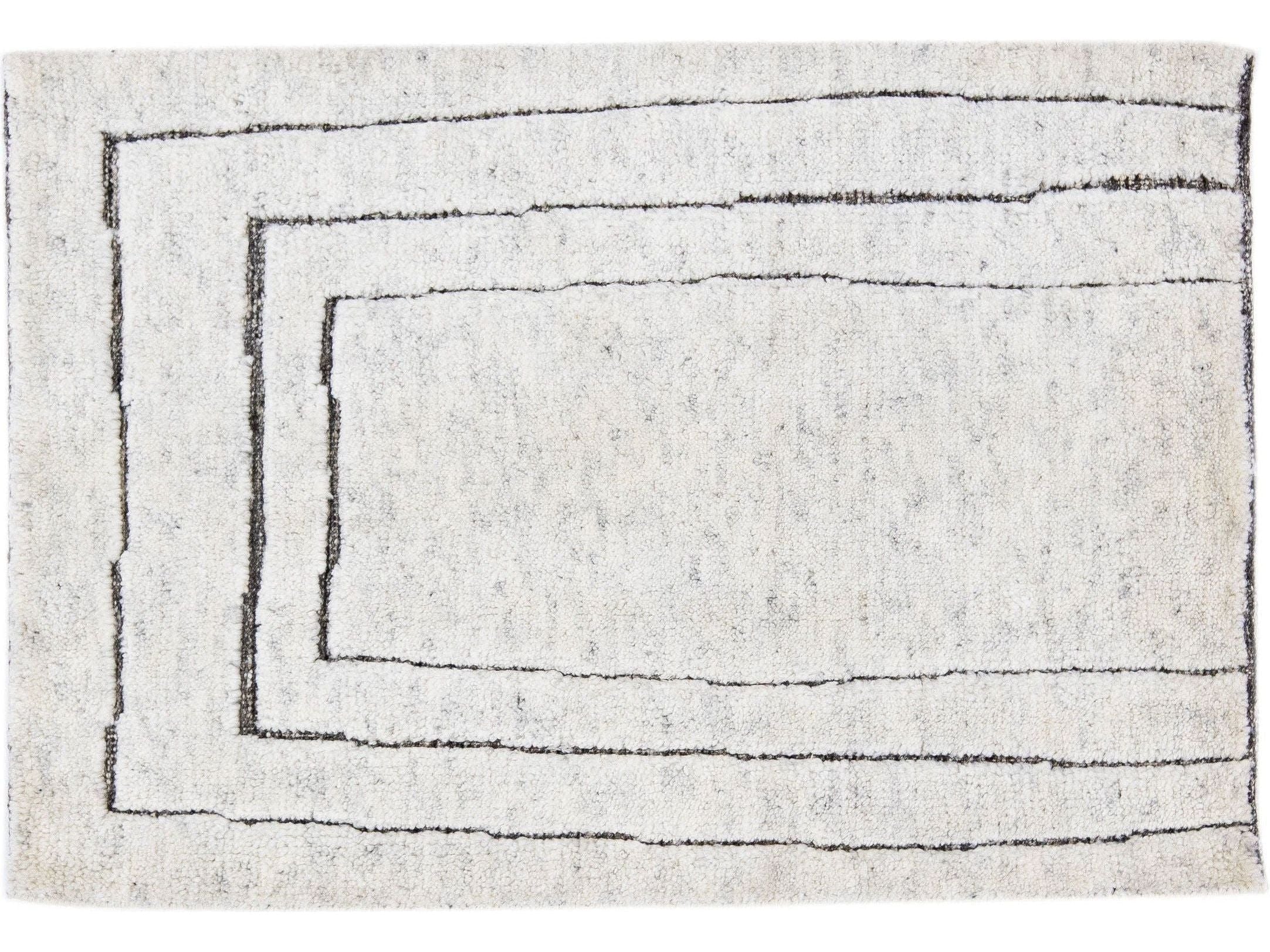 Modern Moroccan Style Custom Wool Rug