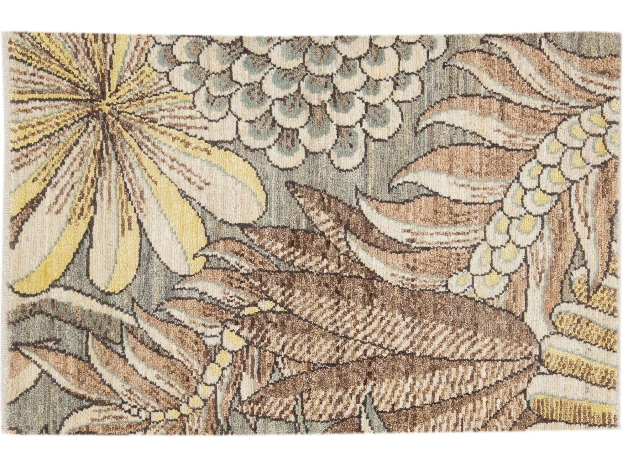 Modern Floral Custom Wool Rug