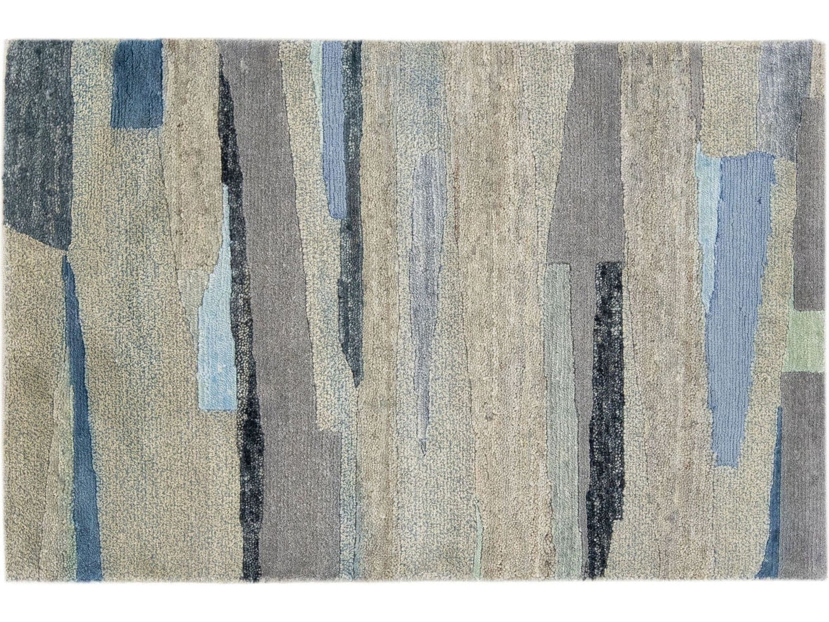 Modern Wool and Silk Custom Rug
