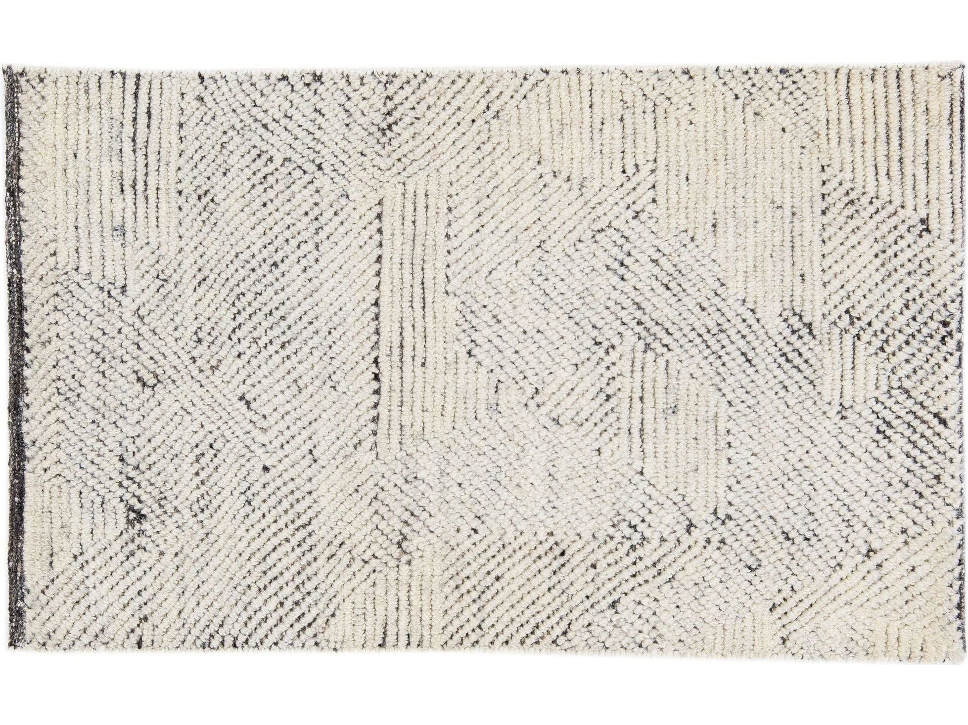 Modern Moroccan Style Custom Wool Rug