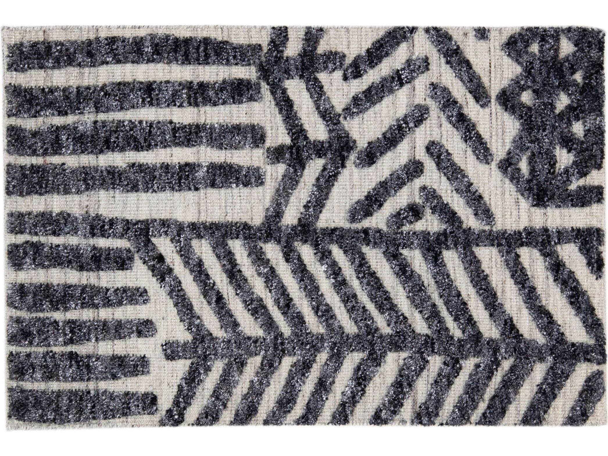Modern Moroccan Style Custom Wool Rug