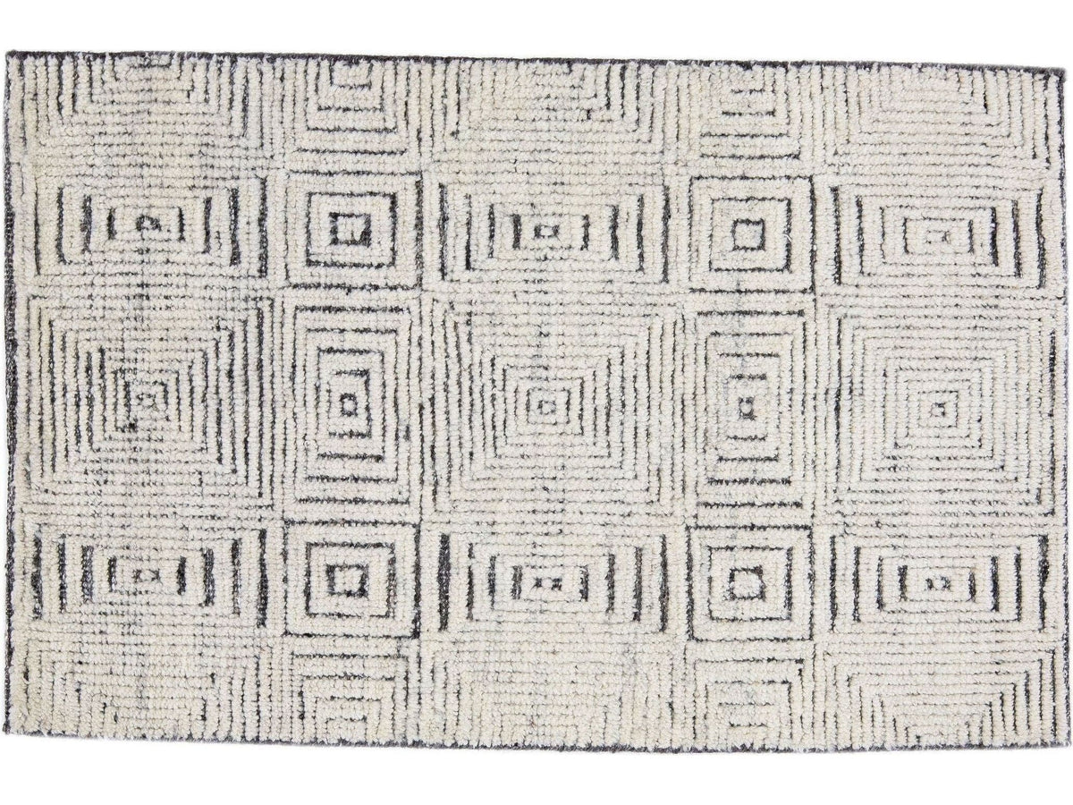 Modern Moroccan Wool Custom Rug