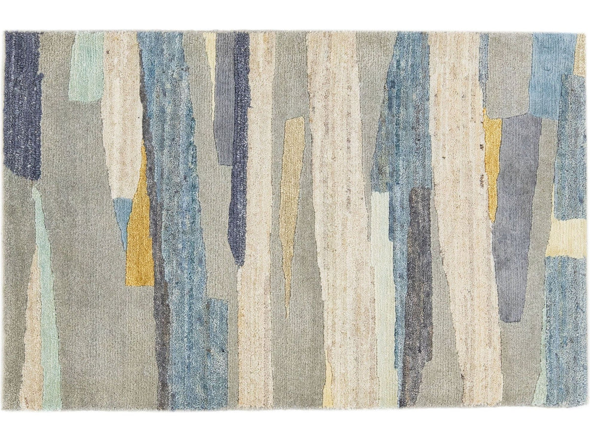 Modern Wool and Silk Custom Rug