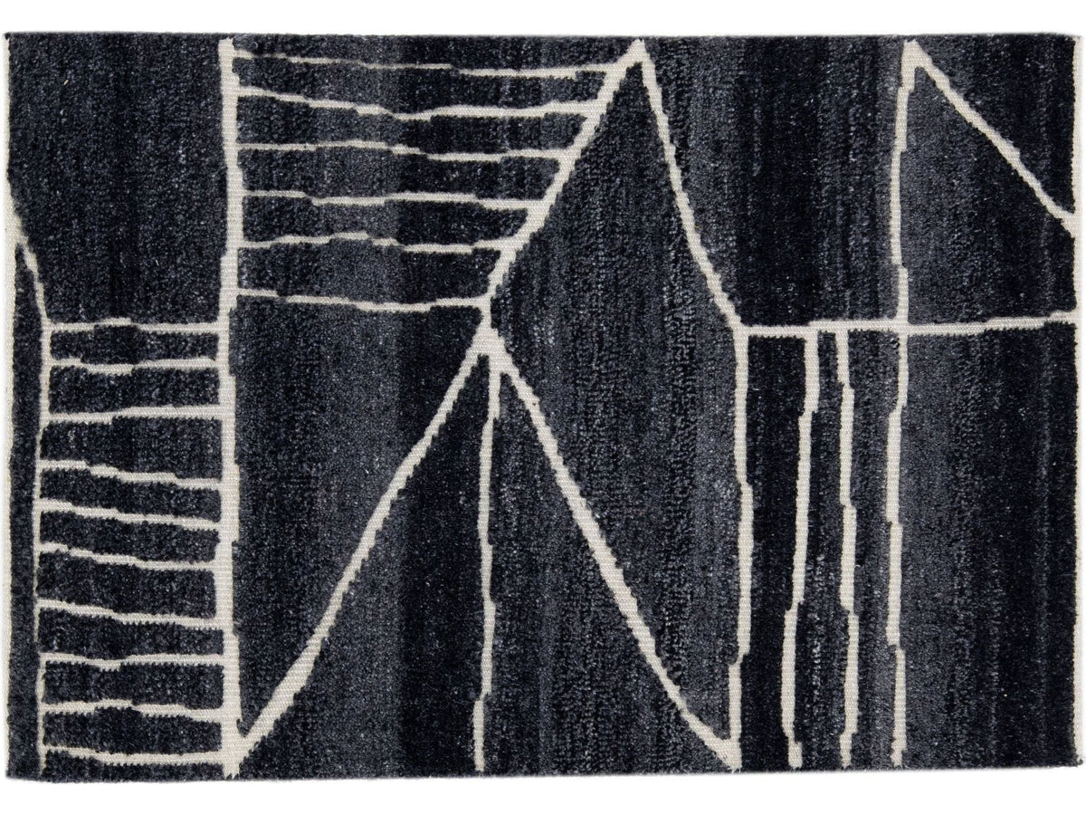 Modern Moroccan Wool Custom Rug