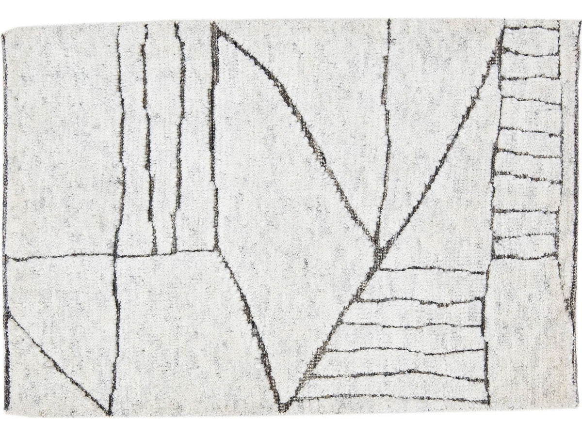 Modern Moroccan Wool Custom Rug