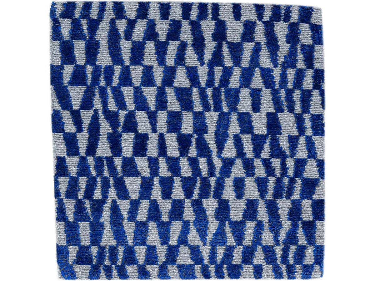 Modern Tibetan Wool and Silk Custom Rug