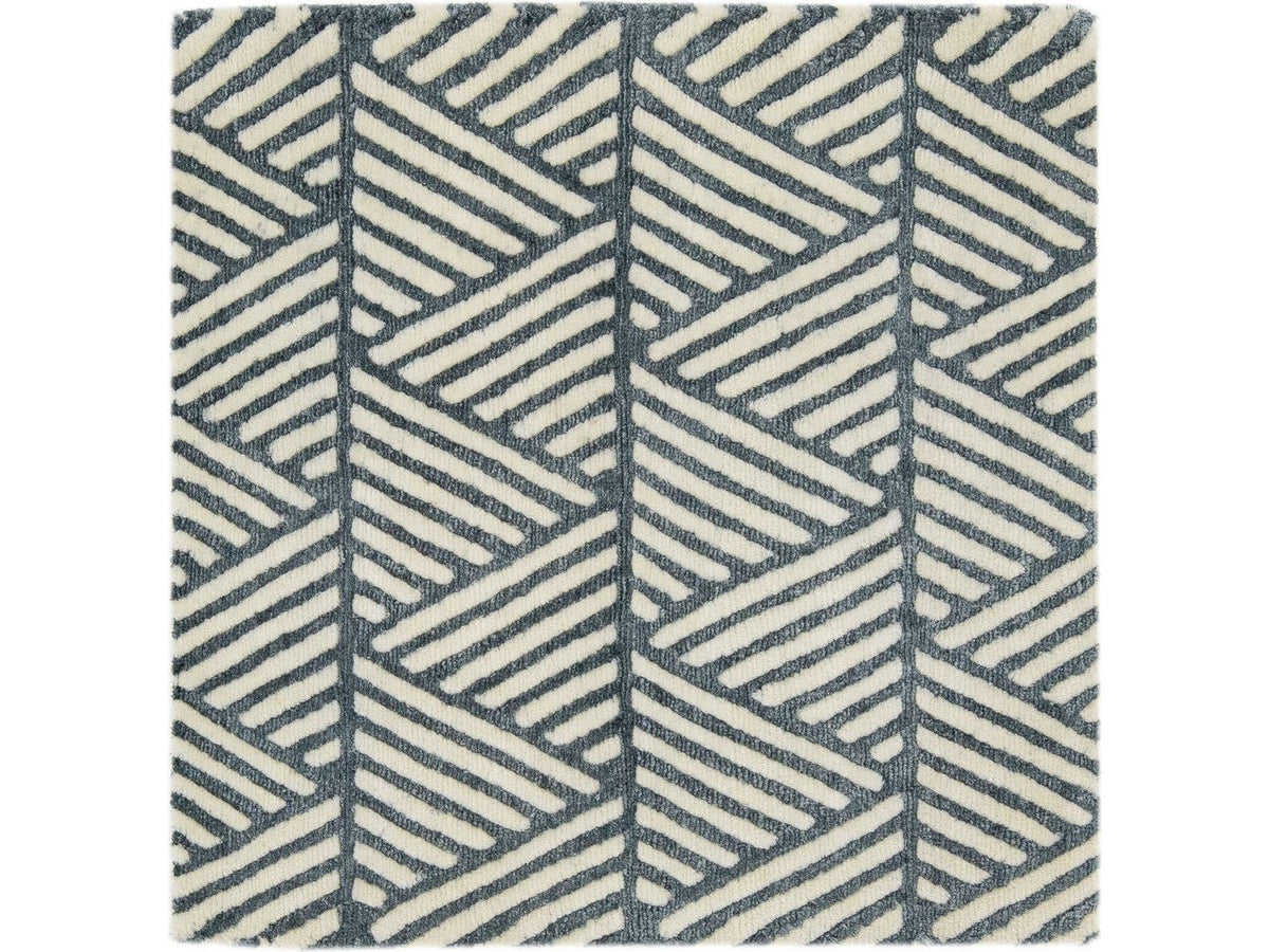 Modern Tibetan Wool and Silk Custom Rug