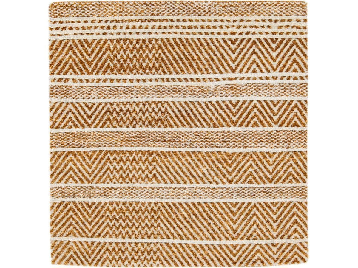 Modern Tibetan Wool and Silk Custom Rug