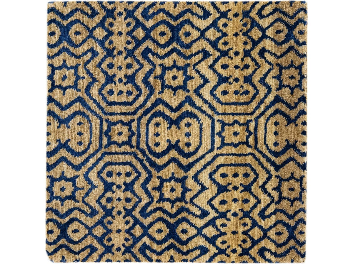 Modern Tibetan Wool and Silk Custom Rug