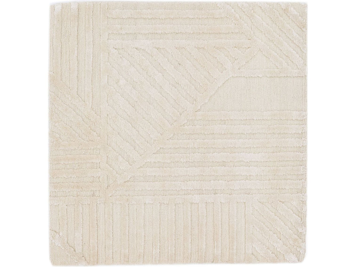Modern Tibetan Wool and Silk Custom Rug