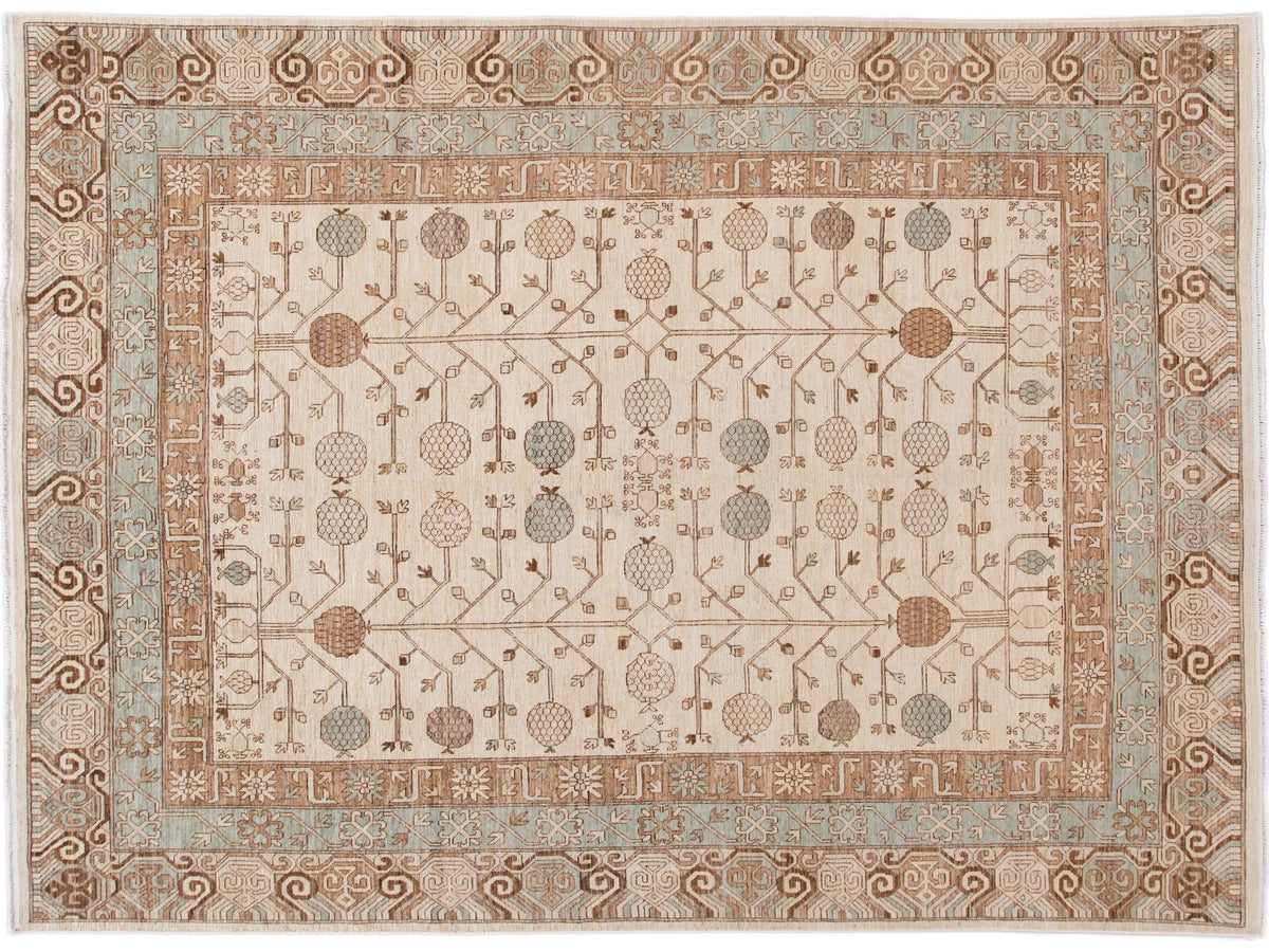 Modern Khotan Style Wool Rug 10 X 13