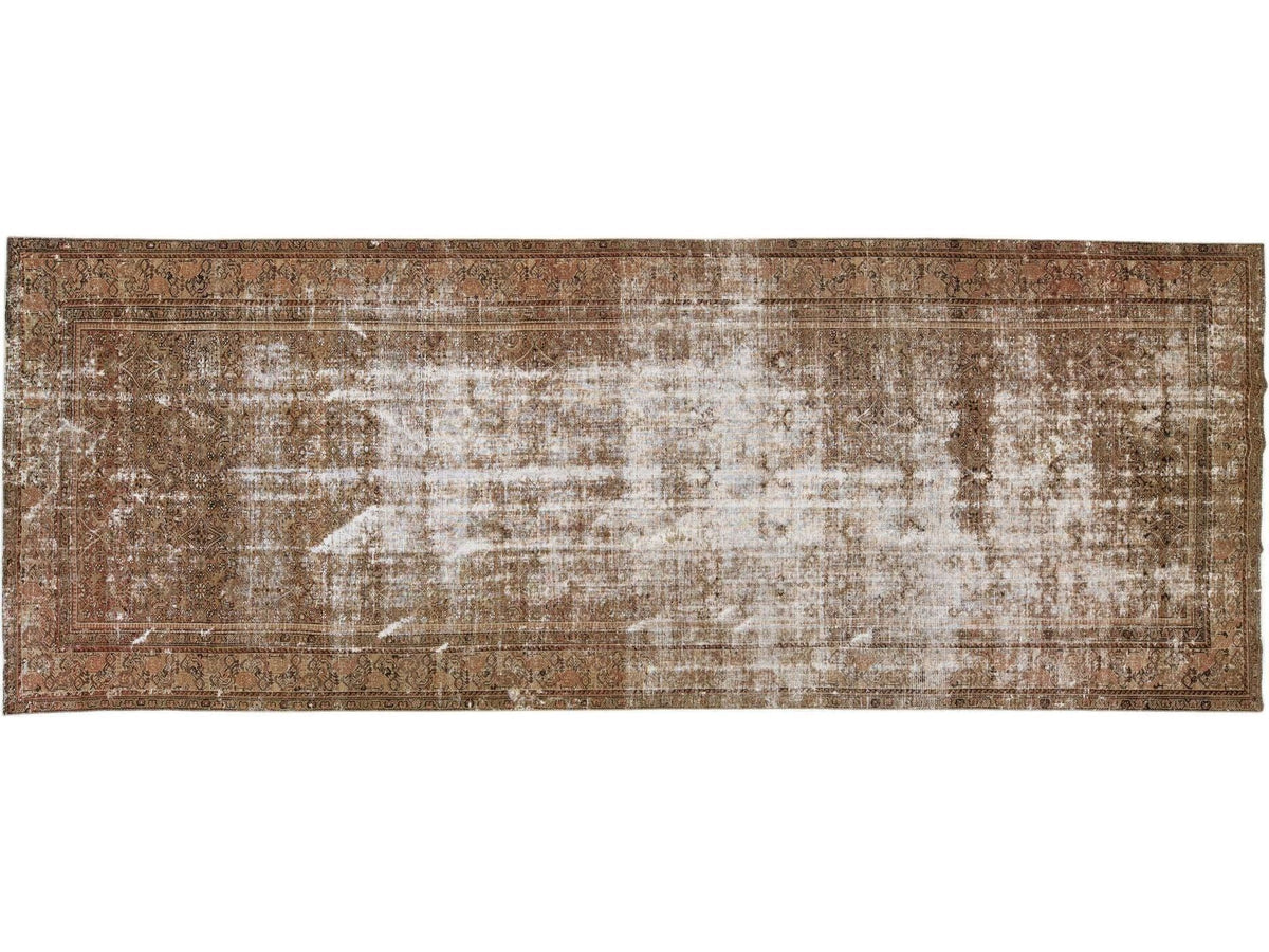 Antique Hamadan Wool Runner 6 X 16
