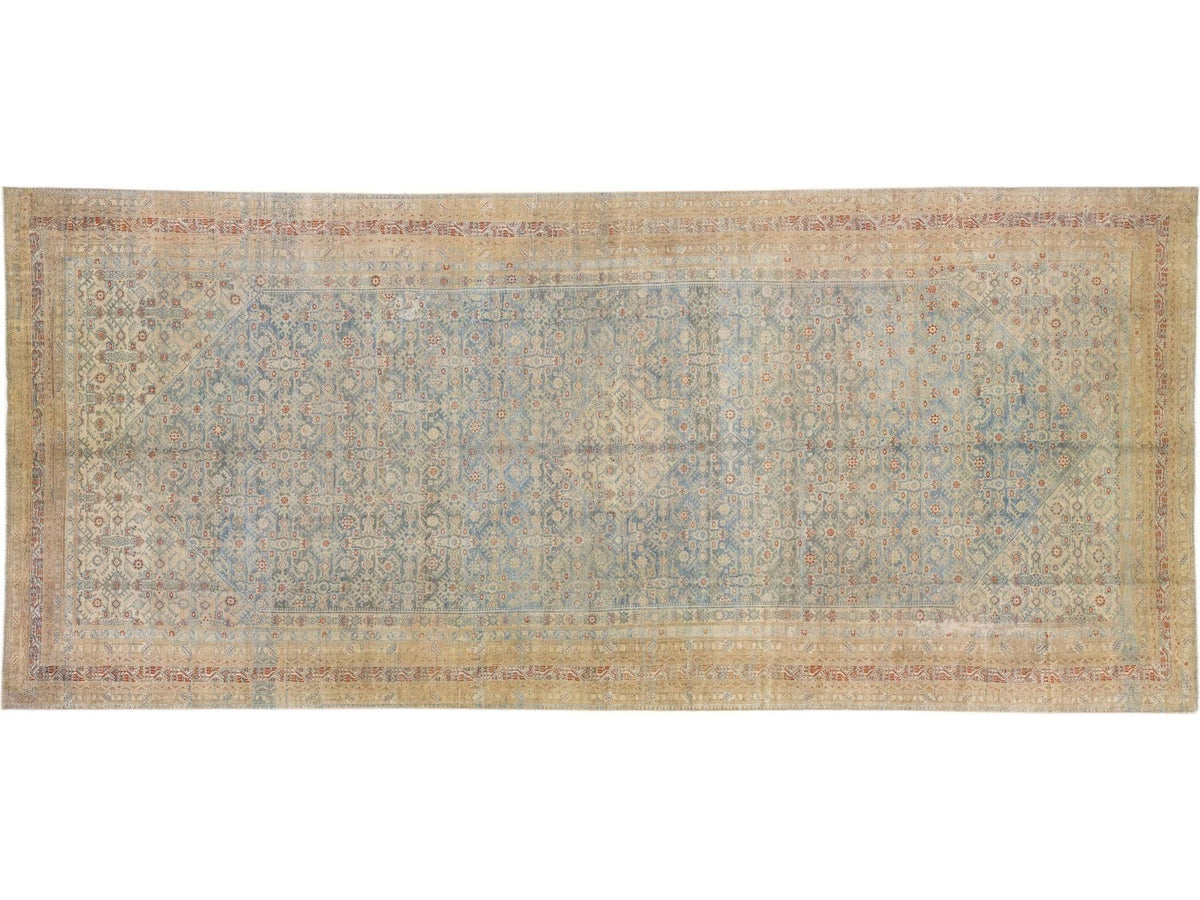 Antique Malayer Wool Rug 9 X 20