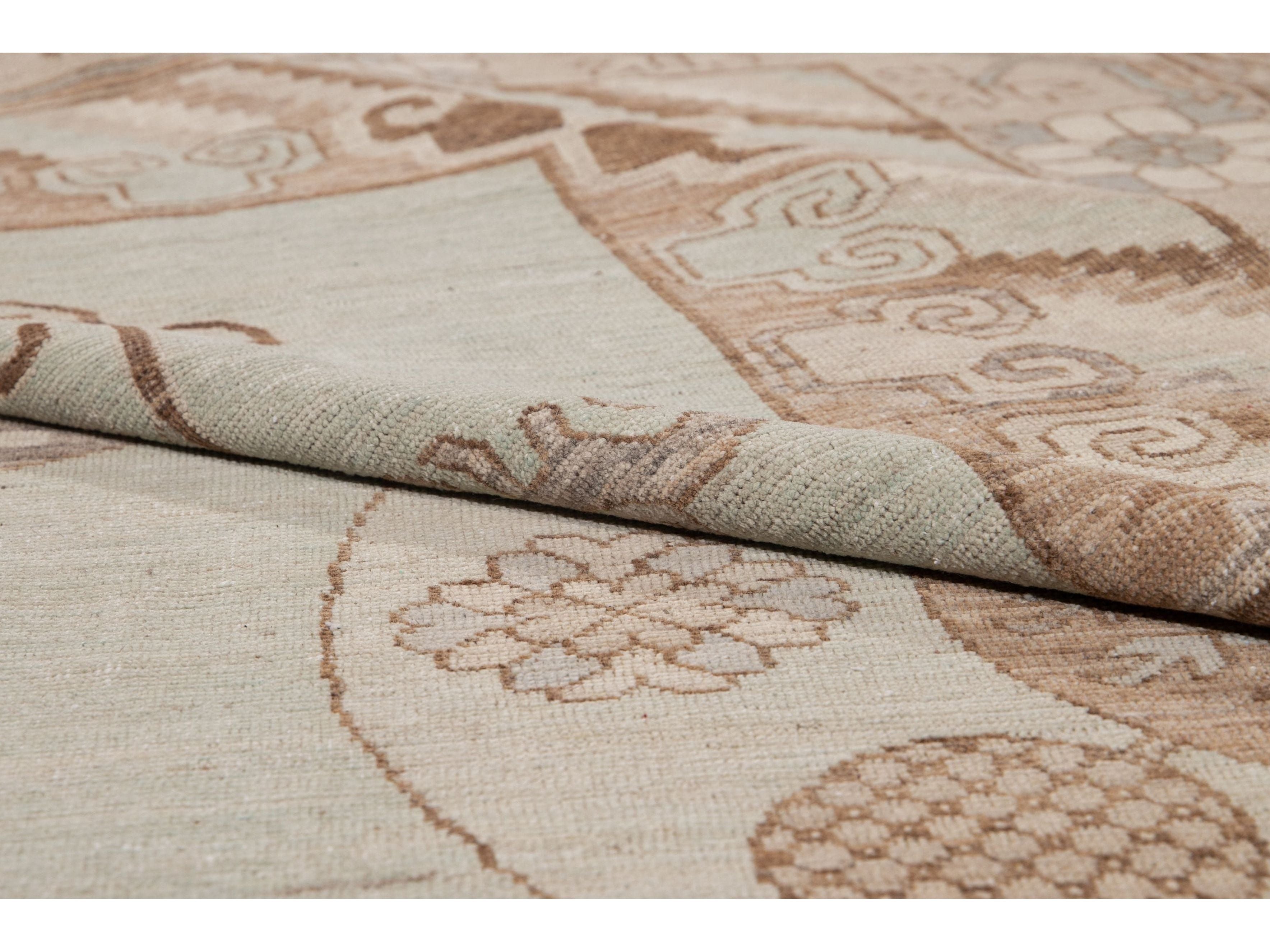 Modern Khotan Style Wool Rug 12 X 20