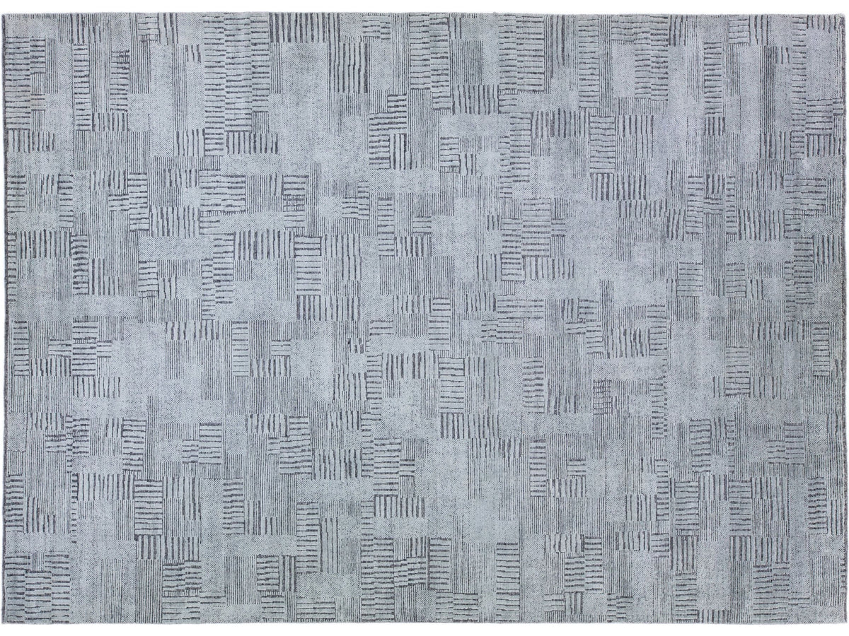 Modern Moroccan Wool Rug 10 X 14