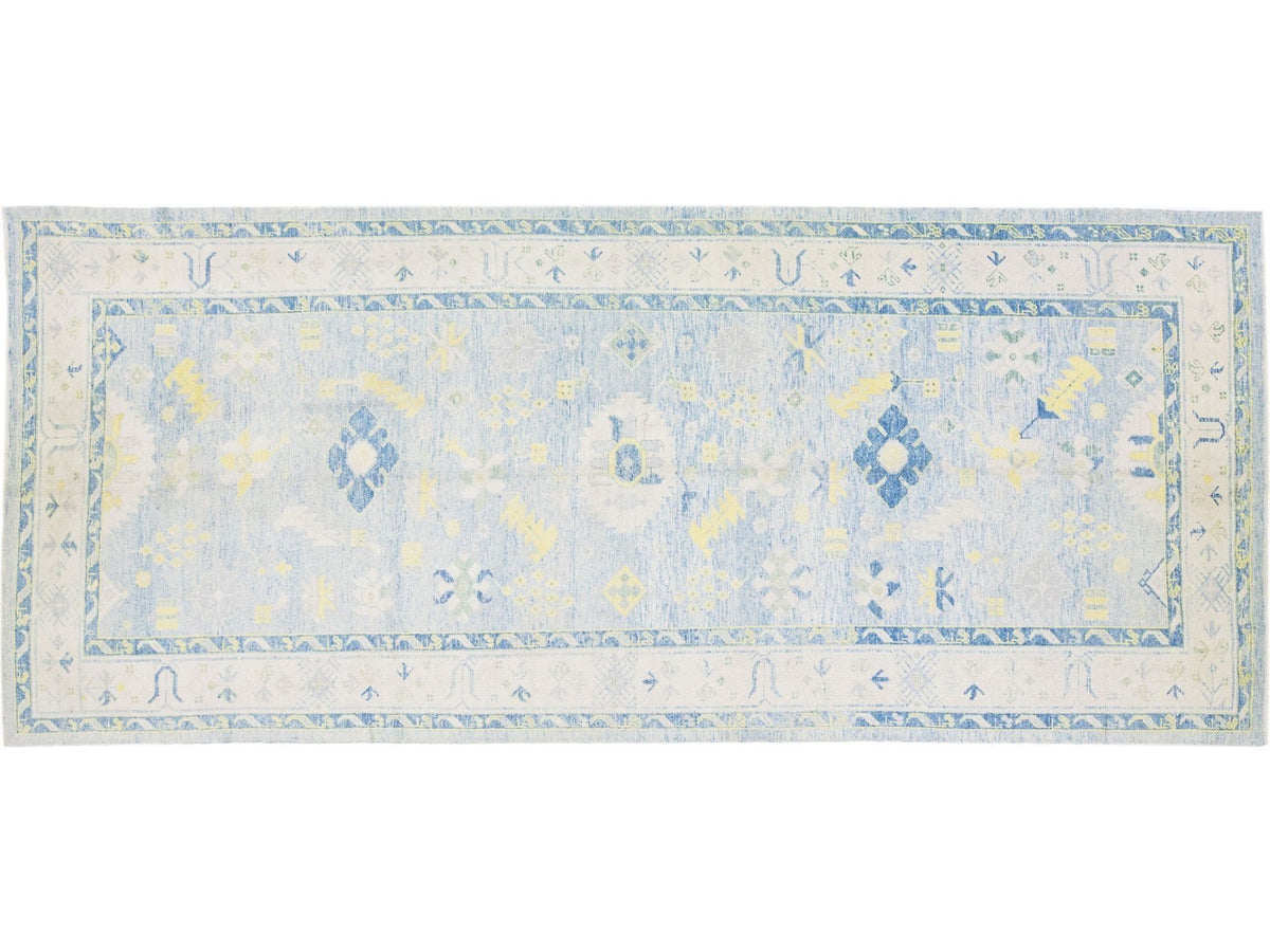 Modern Turkish Wool Rug 7 X 16