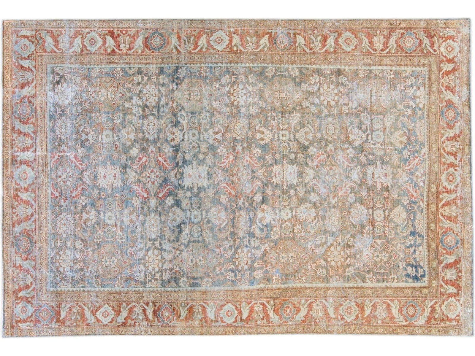 Antique Mahal Wool Rug 8 X 12