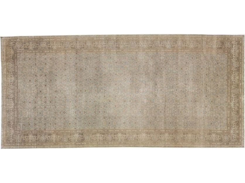 Antique Agra Wool Rug 7 X 15
