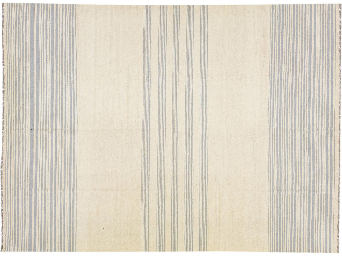 Modern Kilim Wool Rug 9 X 12