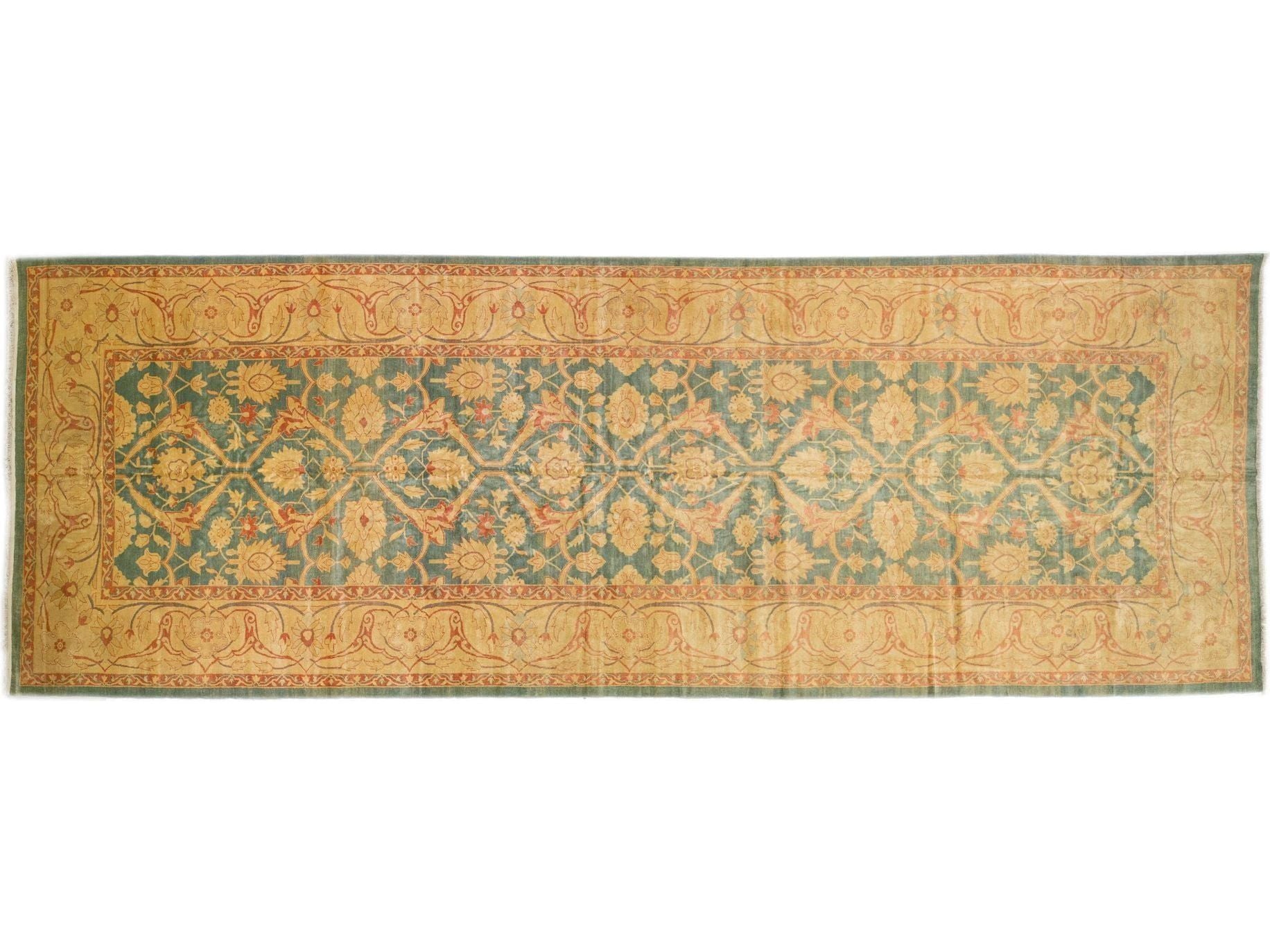 Modern Sultanabad Handmade Floral Motif Persian Long Wool Rug