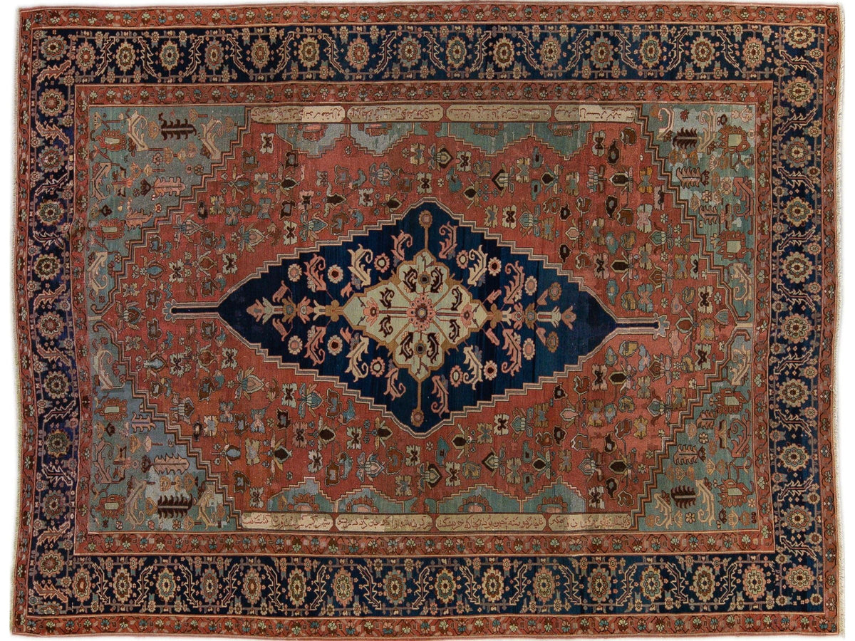 Antique Serapi Wool Rug 11 X 13