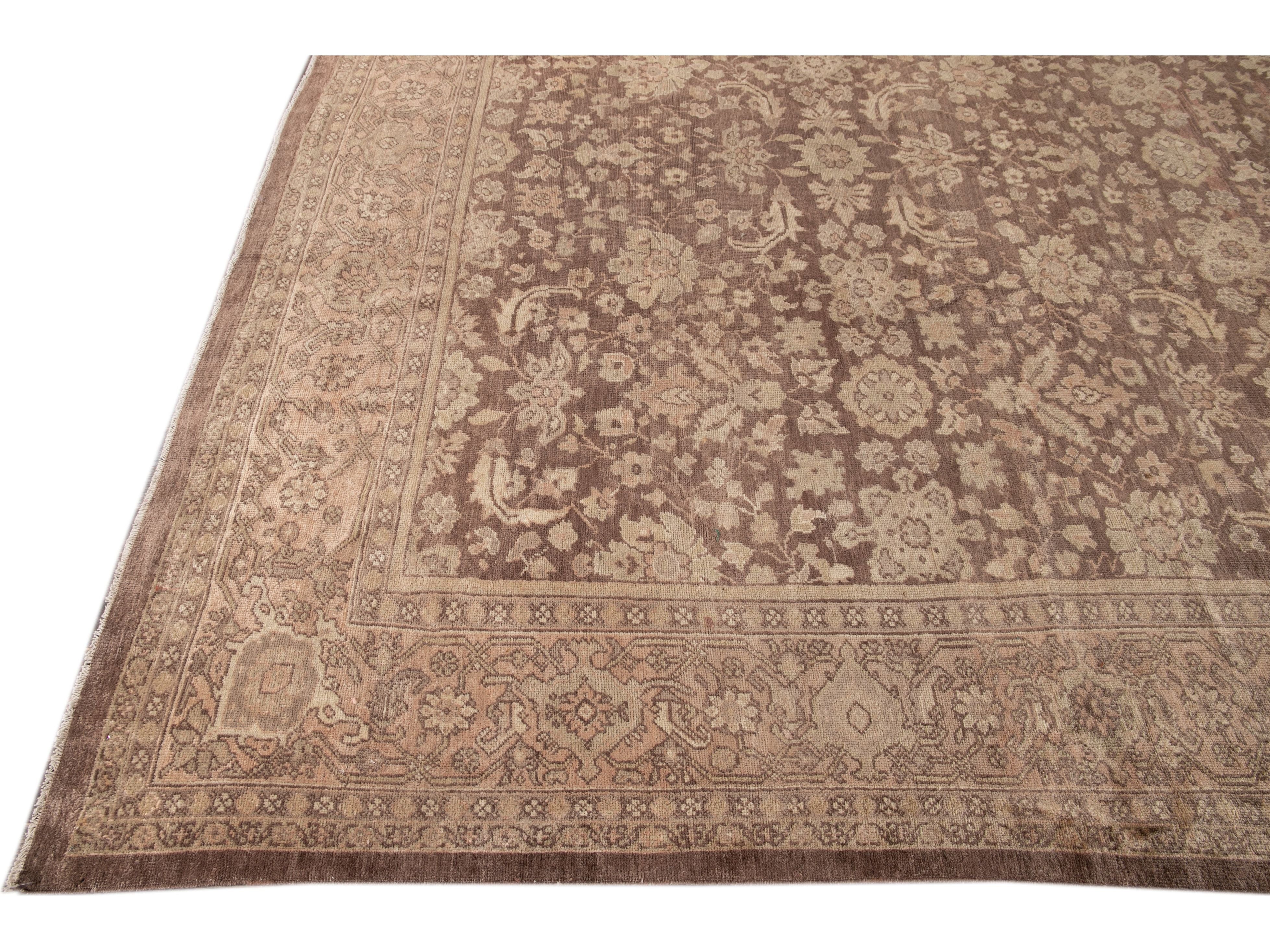 Antique Persian Mahal Wool Rug 10 X 12