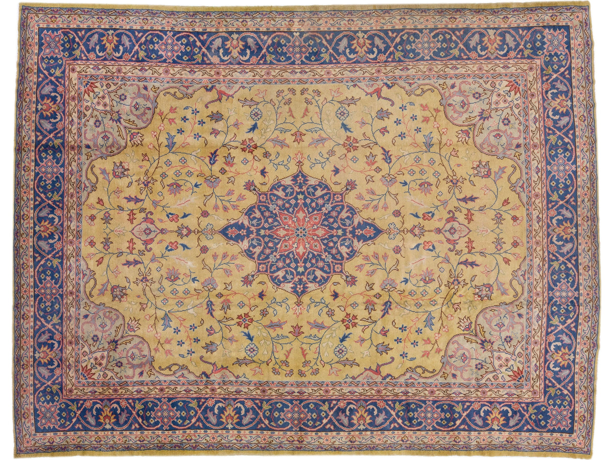 Antique Turkish Oushak Wool Rug 12 X 15