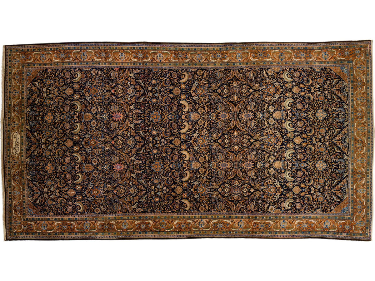 Antique Malayer Wool Rug 13 X 23