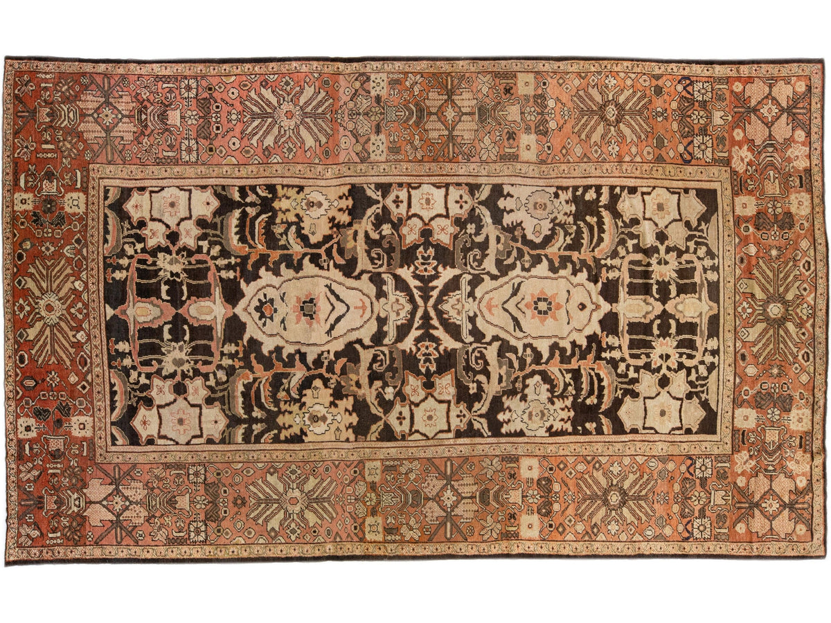 Antique Sultanabad Wool Rug 10 X 17