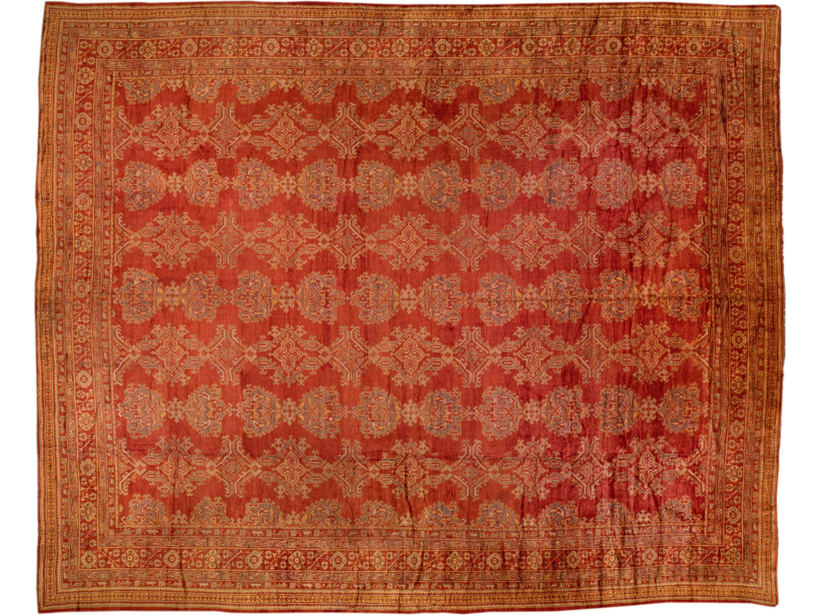 Antique Turkish Oushak Wool Rug 21 X 25